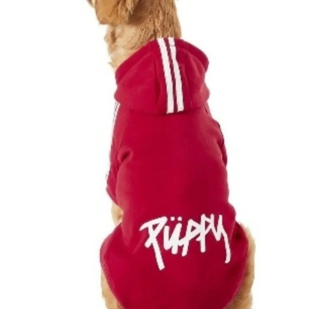 UNUSED Frisco Puppy Hoodie Size XS / S  Red with White Stripes with harness hole